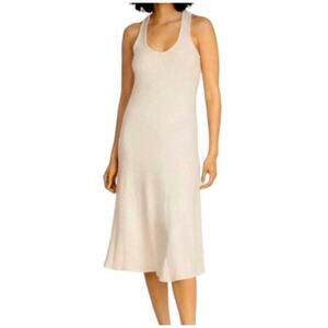 Johnny Was Calme Cozy Dress XL Cream Knit Sleeveless Maxi Lounge NWT